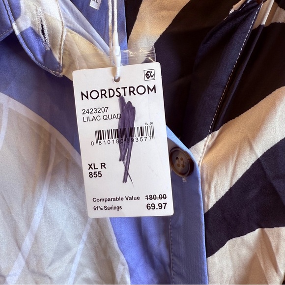 Womens Shirt Dress Floral Size XL Purple Stitchdrop Trinidad Long Modest New - Picture 5 of 7